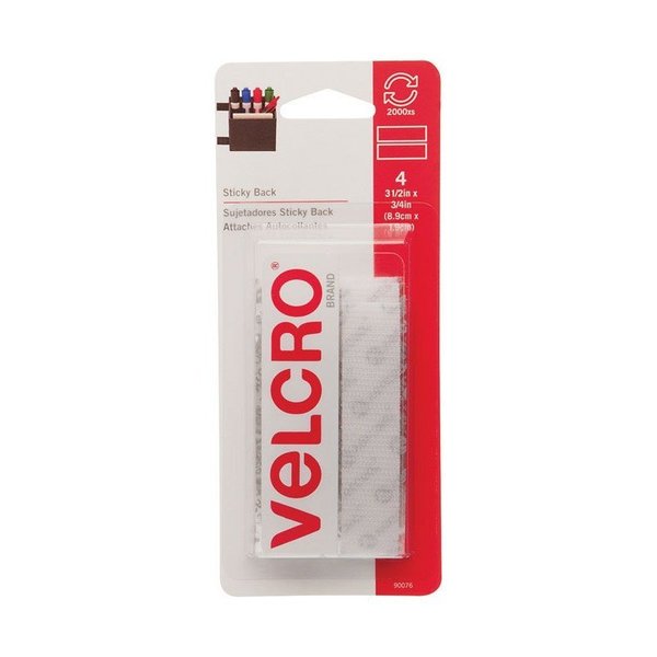 Velcro Brand Hook and loop Strips 3-1/2 in. L 4 pk 90076